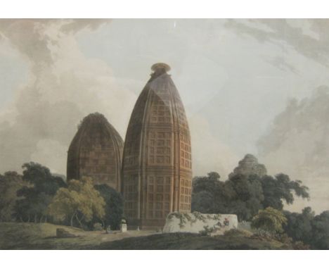 THOMAS DANIELL RA (1749-1840) Hindoo Temples at Bindrabund on the River Jumna; and The Sacred Tree of the Hindoos at Gyah, Ba
