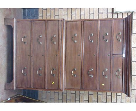 A George III mahogany Tallboy Chest with dentil cornice above two short and six long drawers, plus brushing slide, on bracket