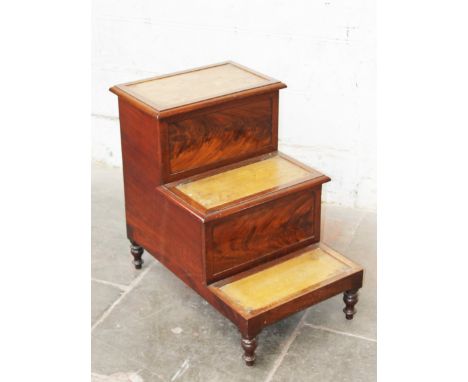 A Victorian mahogany step commode. L72cm