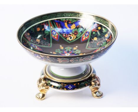 A Noritake porcealin pedestal bowl on stand. H18cm