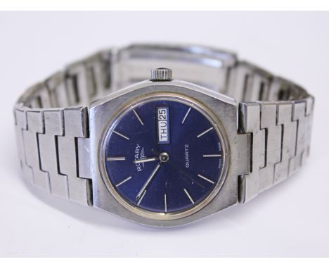 A gents stainless steel rotary wrist watch