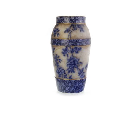 ROYAL DOULTON STICK STAND, decorated with bands of flowers, gilt highlights, printed marks to base, 58cm high