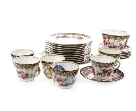 ROYAL CROWN DERBY IMARI PATTERN PART TEA SERVICE, comprising six tea cups, seven saucers, eleven sideplates, and sandwhich pl