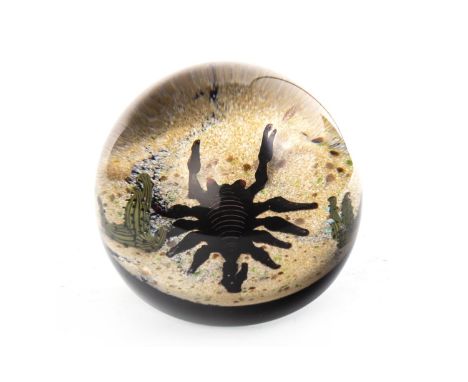 WILLIAM MANSON SNR. FOR CAITHNESS 'SCORPION' PAPERWEIGHT, issued 1991 in a limited edition of 250, 7cm wide