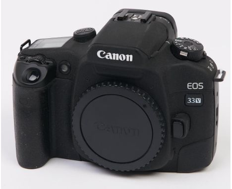 A Canon EOS 33V 35mm camera body, with original body cap  In apparently working order, good condition