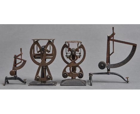 A set of postal scales,&nbsp; with pierced shaped rectangular plate, the split register from half an ounce to eight ounces, o