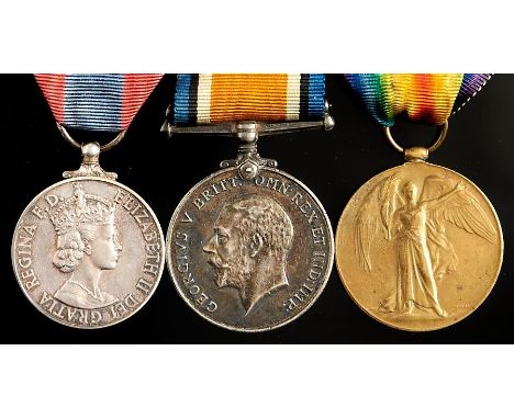 World War I pair, British War Medal and Victory Medal 564673 PNR H R Howett RE and Imperial Service Medal Henry Robert Howett