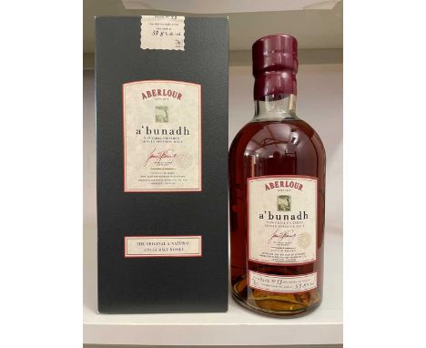 Aberlour A'bunadh Speyside Single Malt Scotch Whisky non chill-filtered, Batch no.13, 70cl, 59.8%, with box