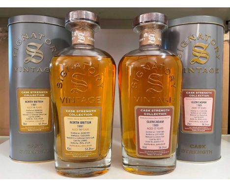 Glencadam  Single Malt Scotch Whisky 1989, aged 17 years, bottled 27/11/2006 by Signatory Vintage Scotch Whisky, Cask Strengt