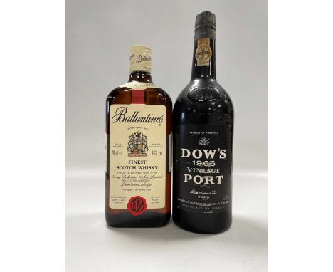 Dow's vintage port 1966, 1 bottle; Ballantine's Scotch Whisky, 70cl, 40%, 1 bottle (2)