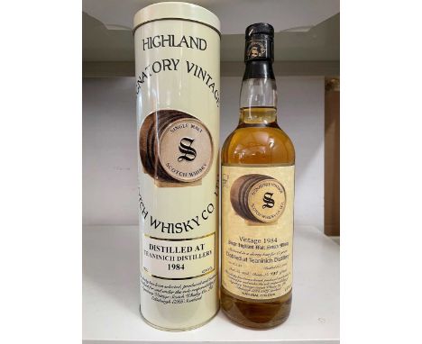 Teaninich Highland Single Malt Scotch Whisky - 1984, matured in sherry butt for 17 years, bottled 21/07/2001 by Signatory Vin