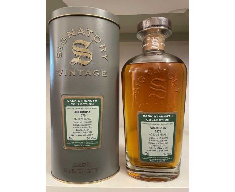 Auchroisk Speyside Single Malt Scotch Whisky 1979, aged 26 years, bottled 22/03/2006 by Signatory Vintage Scotch Whisky, Cask
