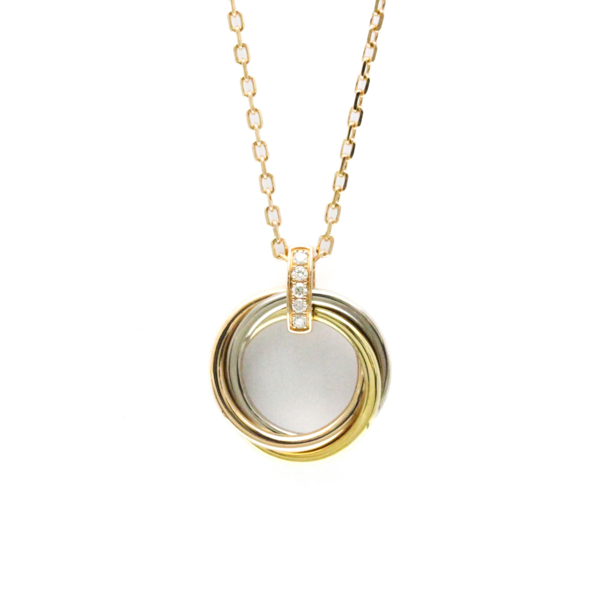 Cartier Trinity Necklace 4P Diamond Yellow Gold (18K),Pink Gold (18K),White Gold (18K) Diamond Men,W