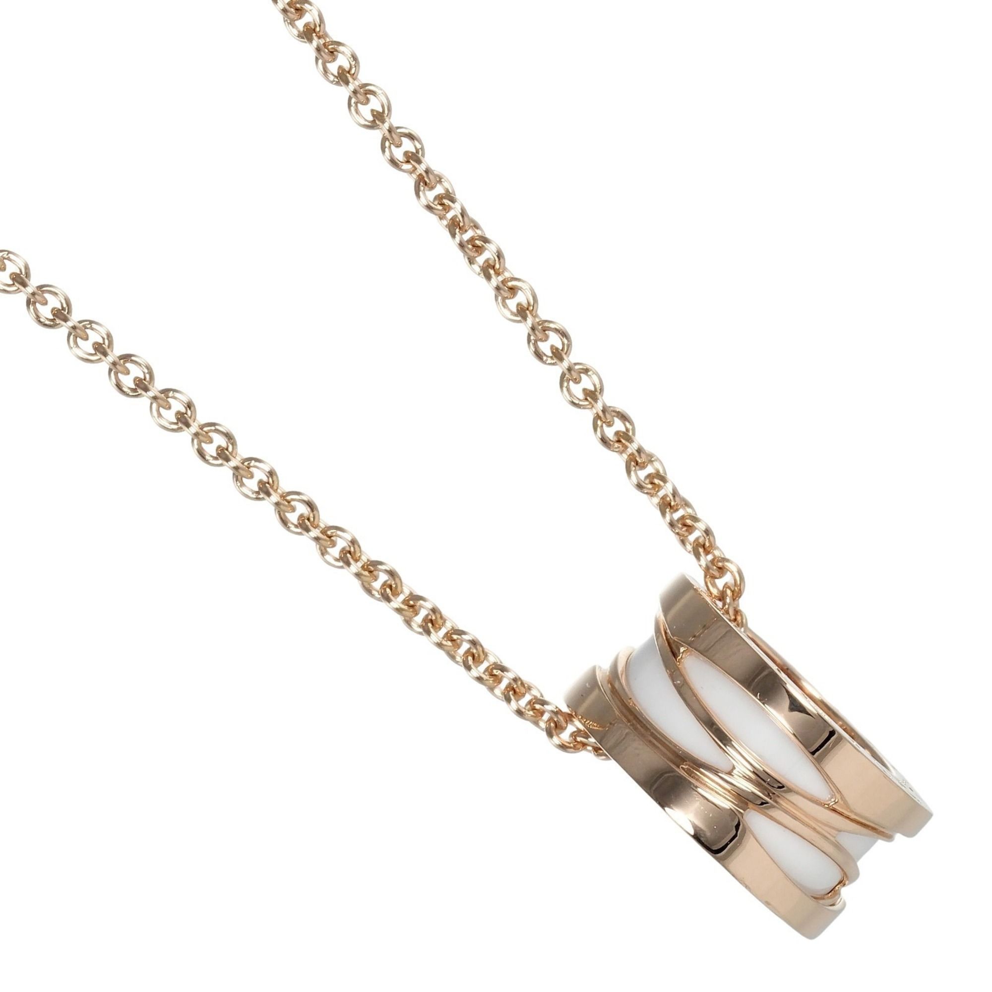 BVLGARI B.ZERO1 Design Legend Necklace B.Zero1 K18PG Pink Gold Ceramic Approx. 13.4g