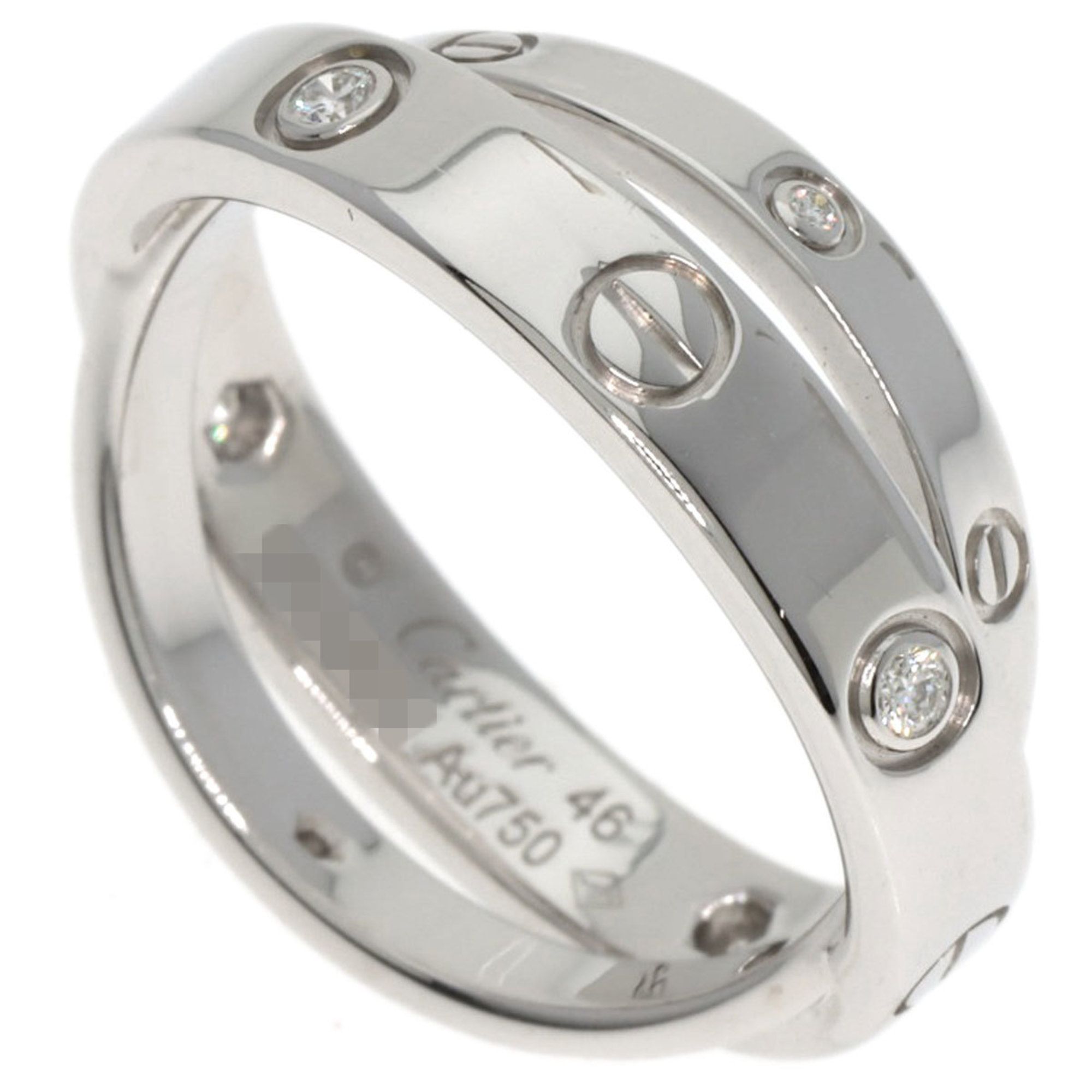 Cartier Be Love 6P Diamond #46 Ring in 18K White Gold for Women
