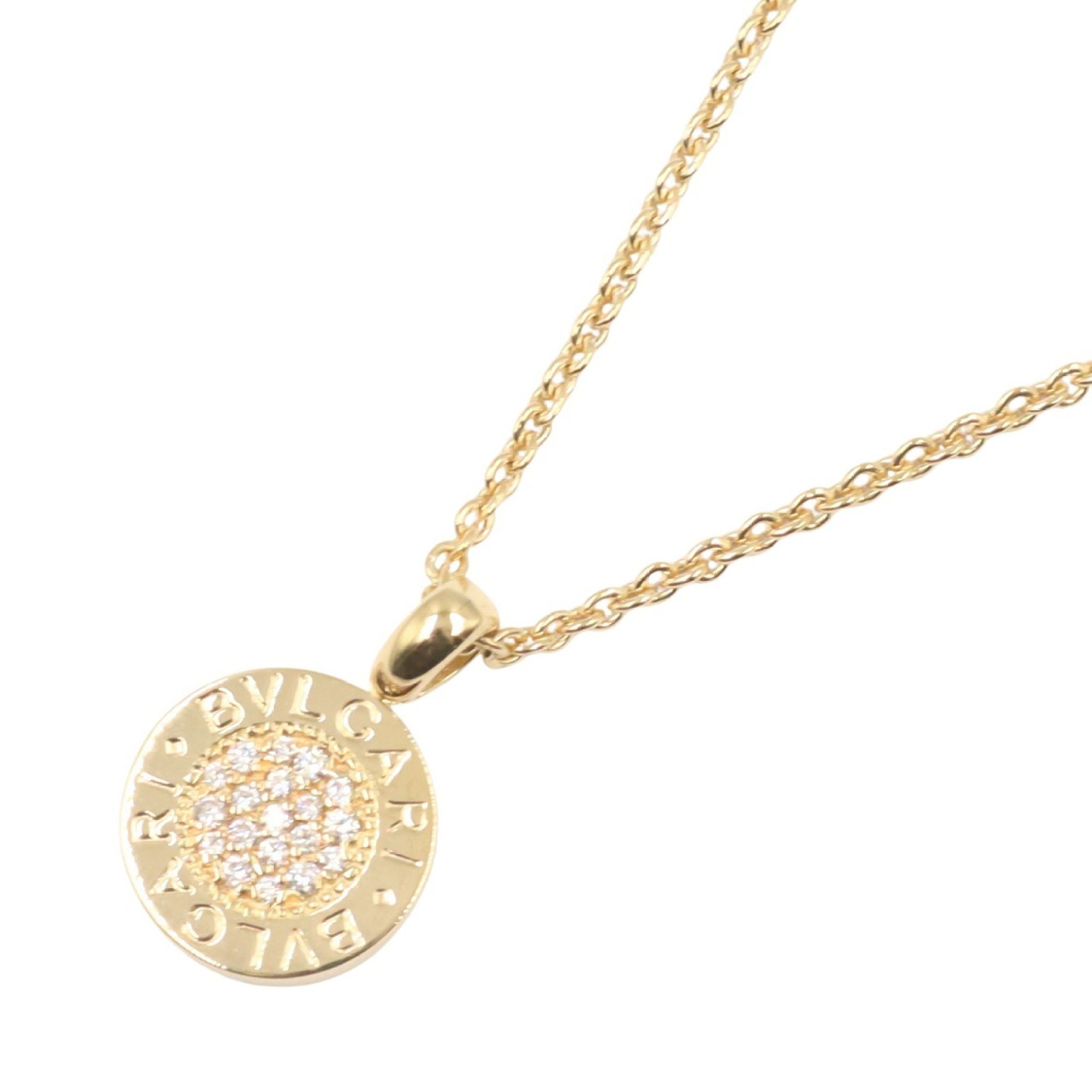 BVLGARI Diamond Necklace, 18K Yellow Gold, Diamond, Women's, Clear