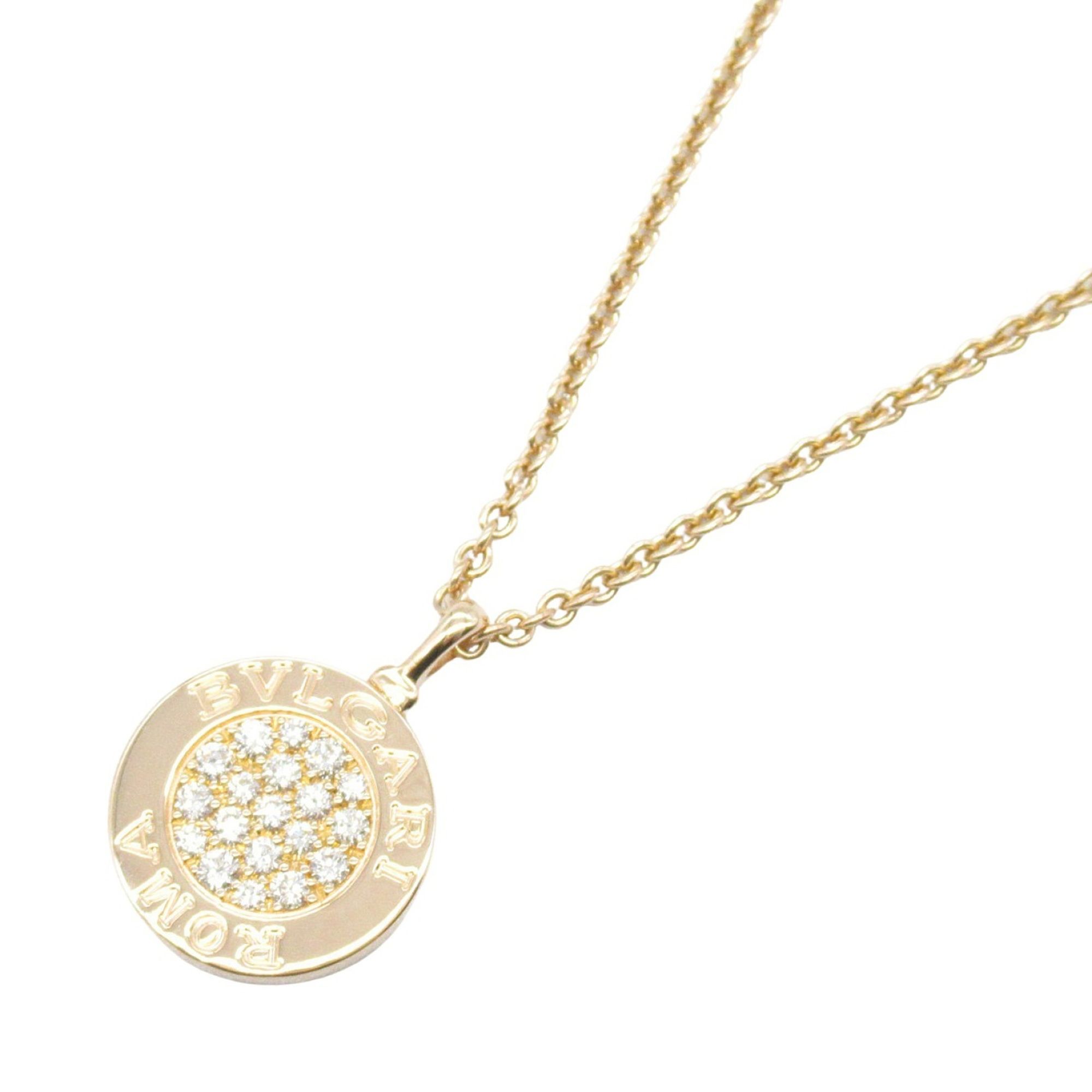 BVLGARI Necklace, Onyx, 18K Pink Gold with Diamonds, Black, for Men and Women, 350815