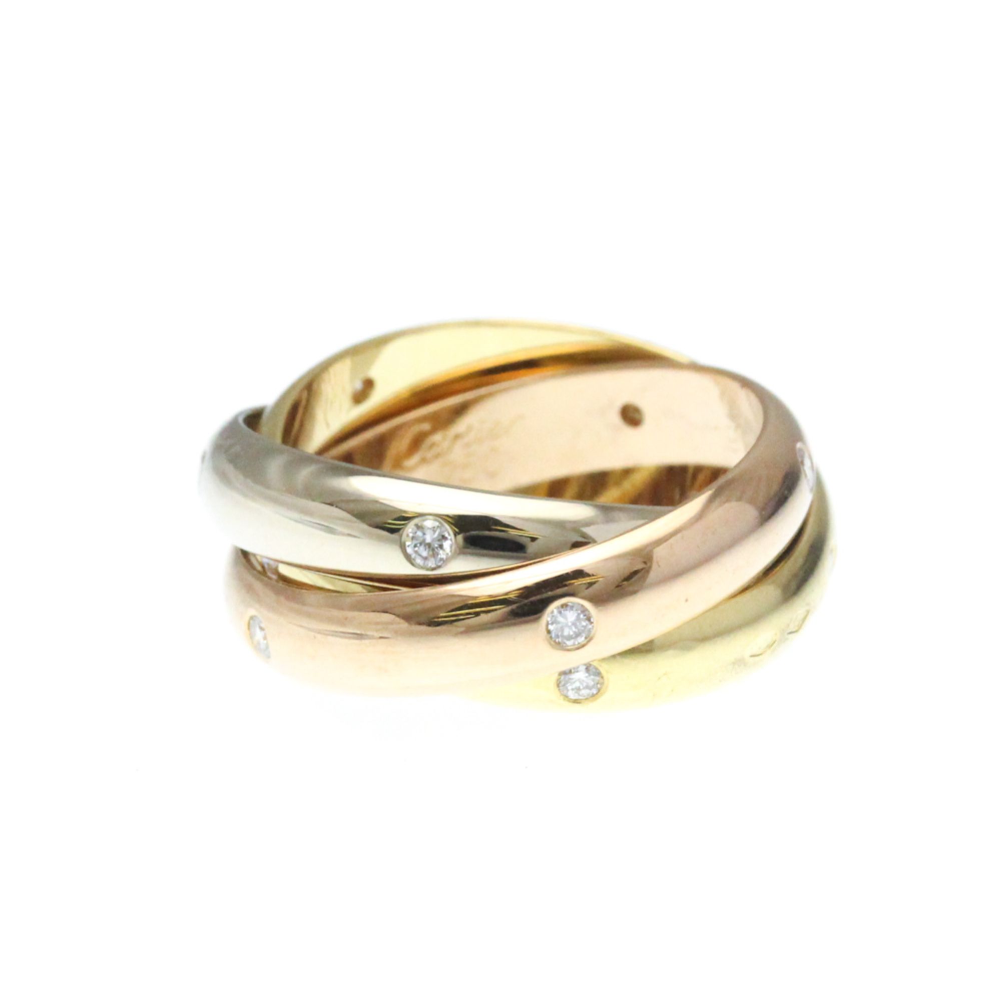 Cartier Trinity Ring 15P Diamond Yellow Gold (18K),Pink Gold (18K),White Gold (18K) Fashion Diamond