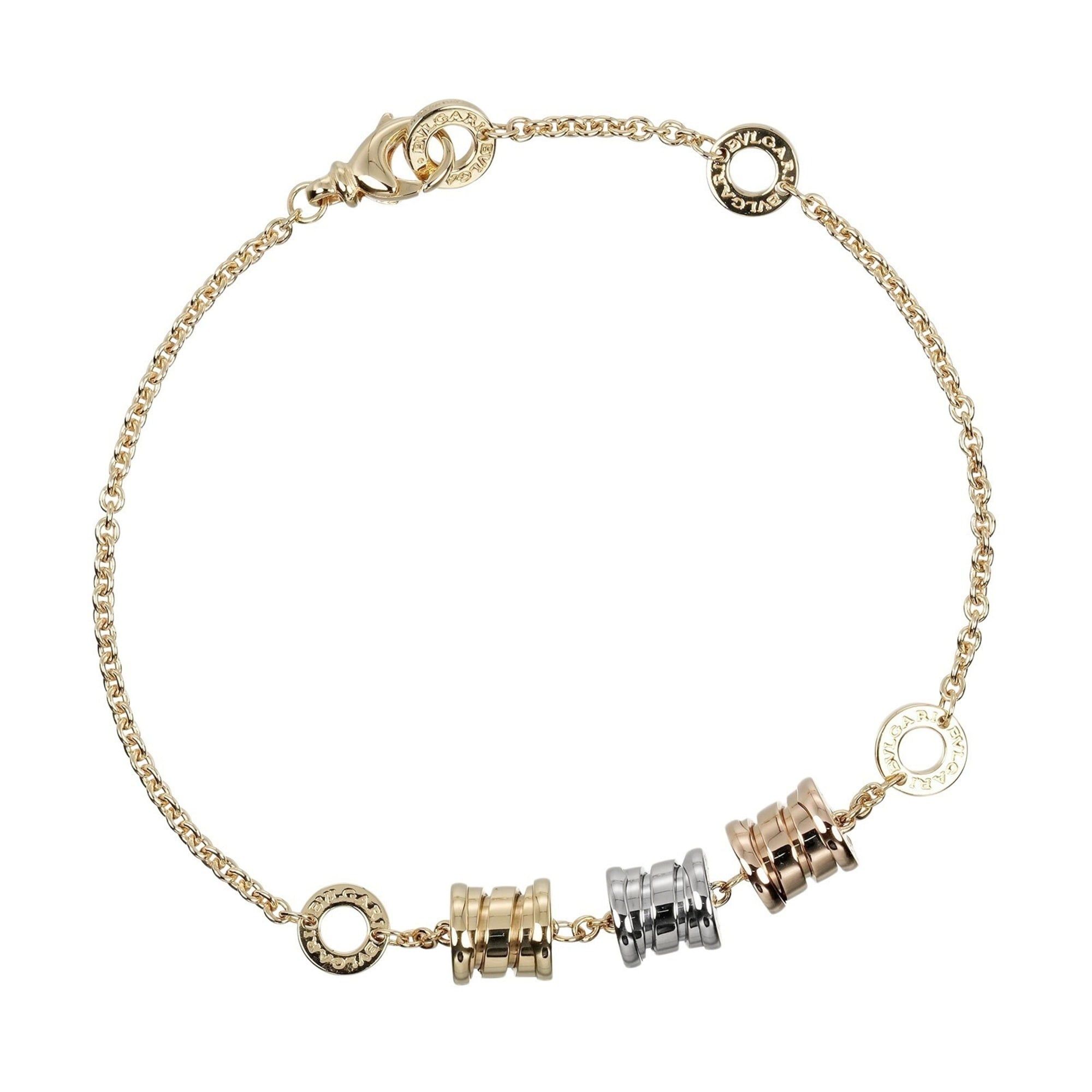 BVLGARI B.zero1 Element Bracelet K18YG PG WG Yellow Gold Pink White Approx. 9.1g