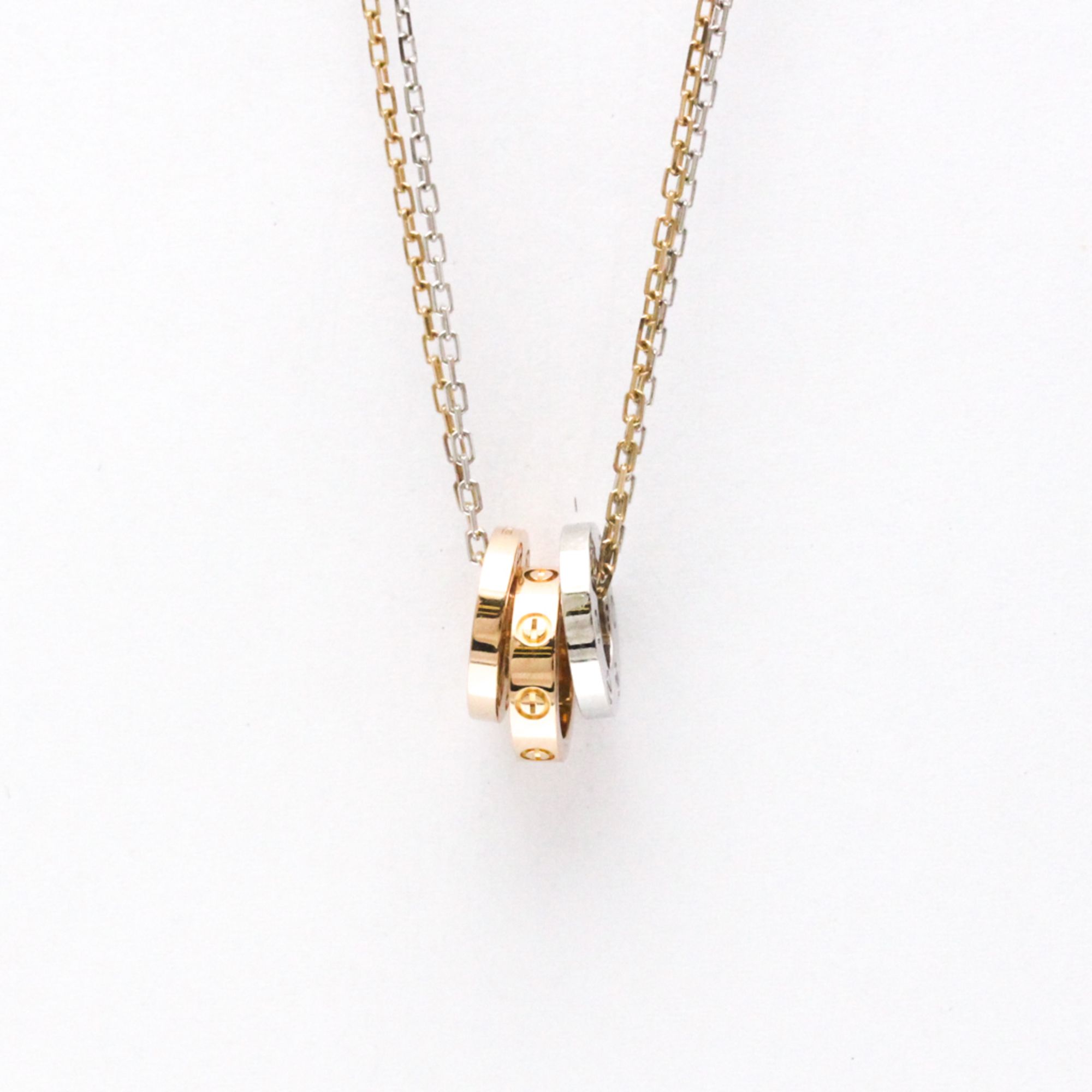 Cartier Love Necklace B7219700 Pink Gold (18K),White Gold (18K) Diamond Men,Women Fashion Pendant Ne