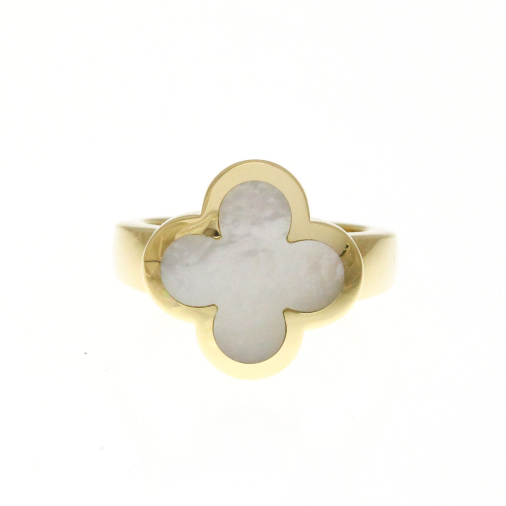 Van Cleef & Arpels Pure Alhambra Ring Yellow Gold (18K) Fashion Mother Of Pearl Band Ring Gold