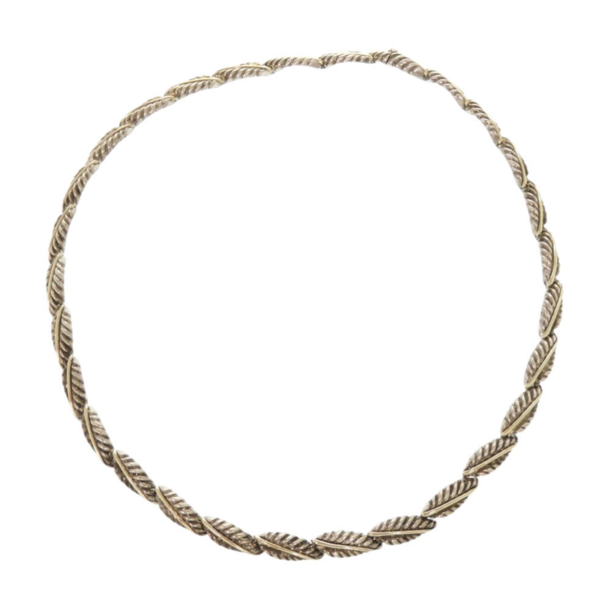 Tiffany & Co. 925 Sterling Silver and 18K Yellow Gold Necklace 0628