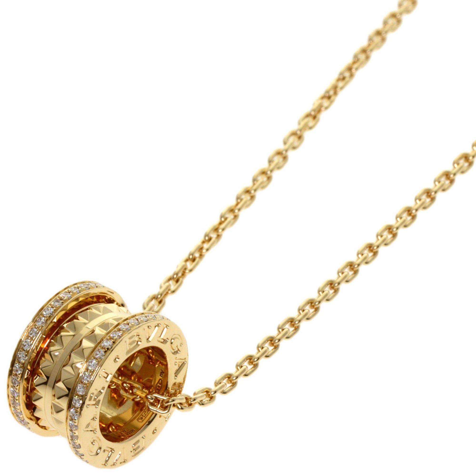 BVLGARI B-zero1 Rock Diamond Necklace in 18K Yellow Gold for Women