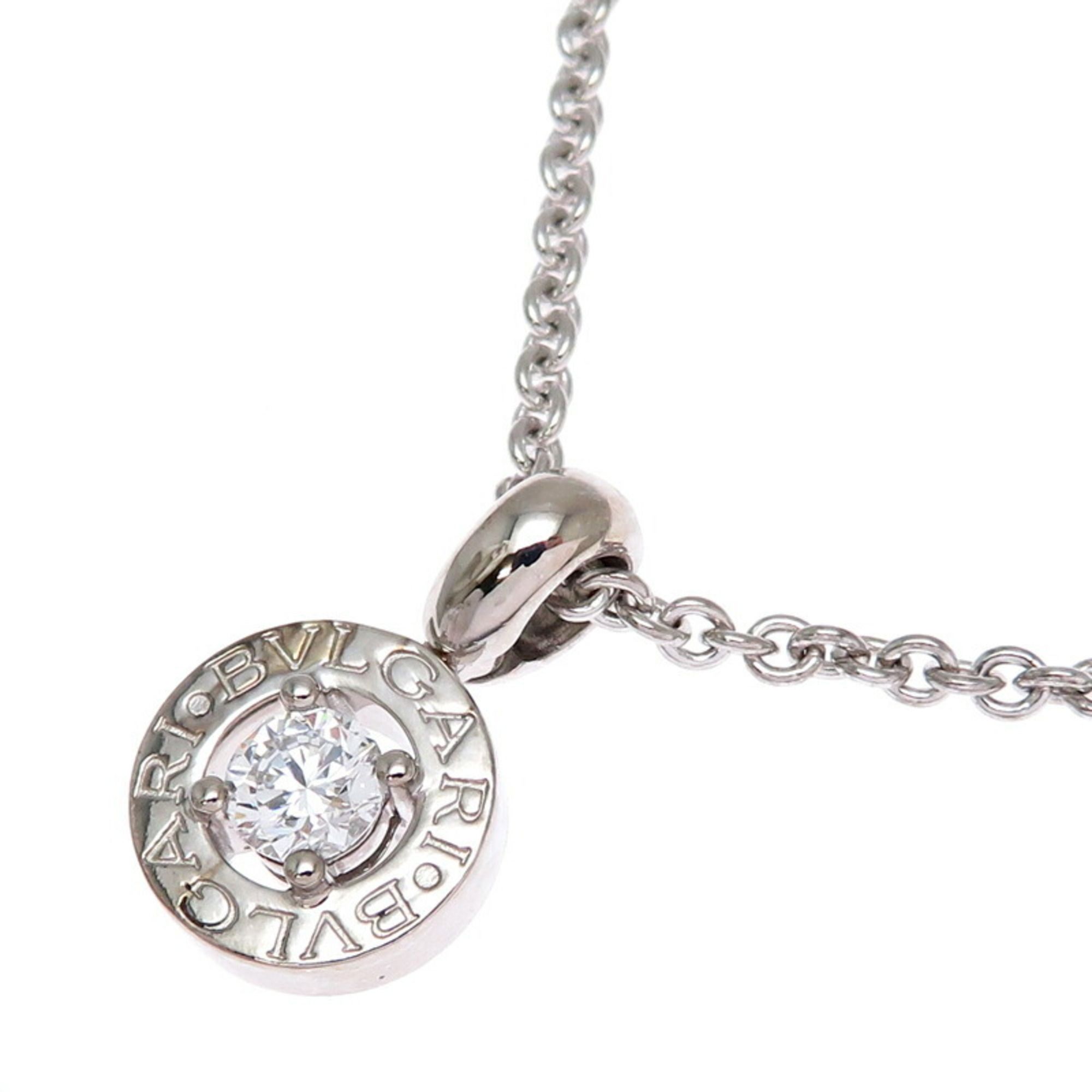 BVLGARI Diamond Women's Necklace 340614 750 White Gold