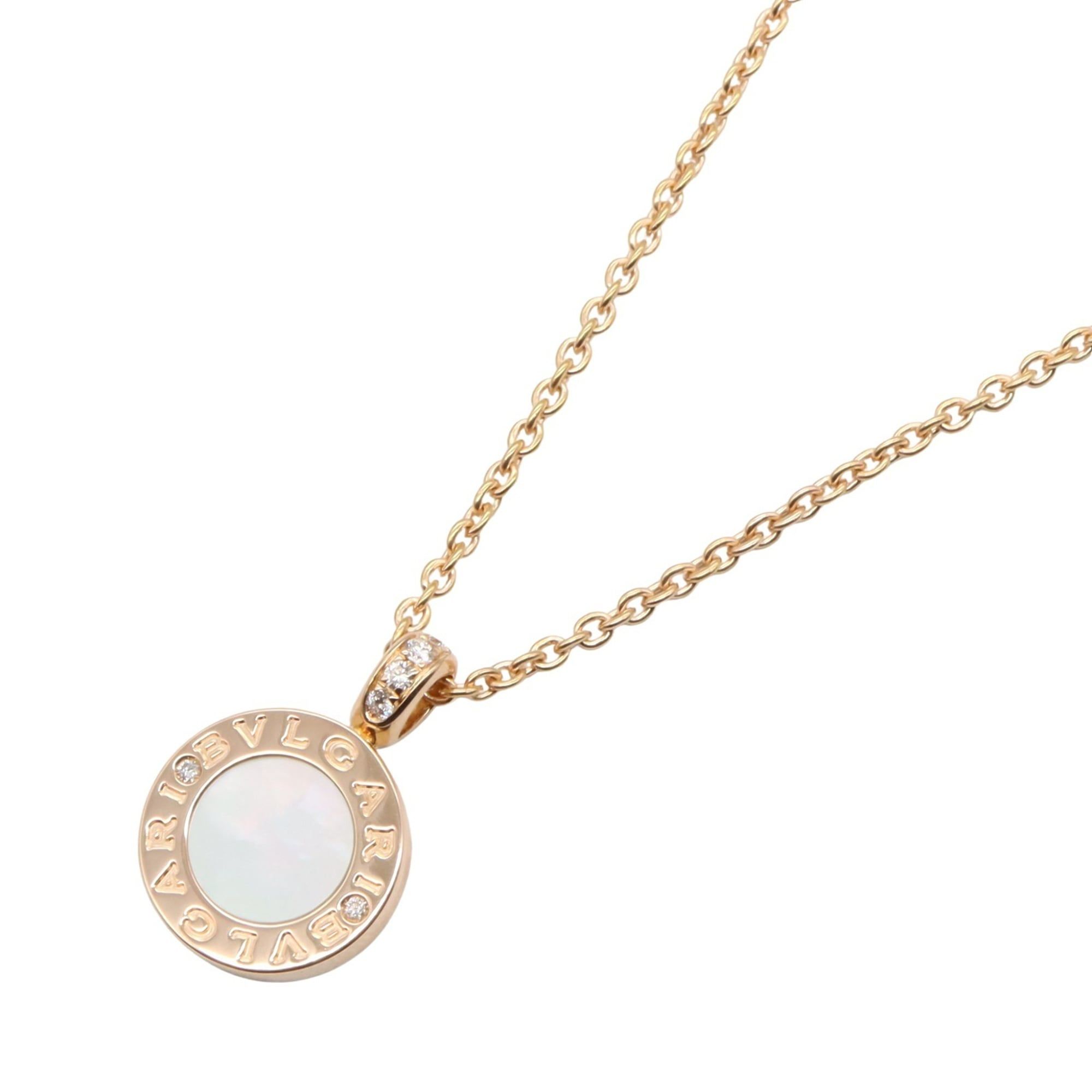 BVLGARI Onyx and Mother-of-Pearl Necklace, 18K Pink Gold with Diamonds, Onyx, Mother-of-Pearl, for M