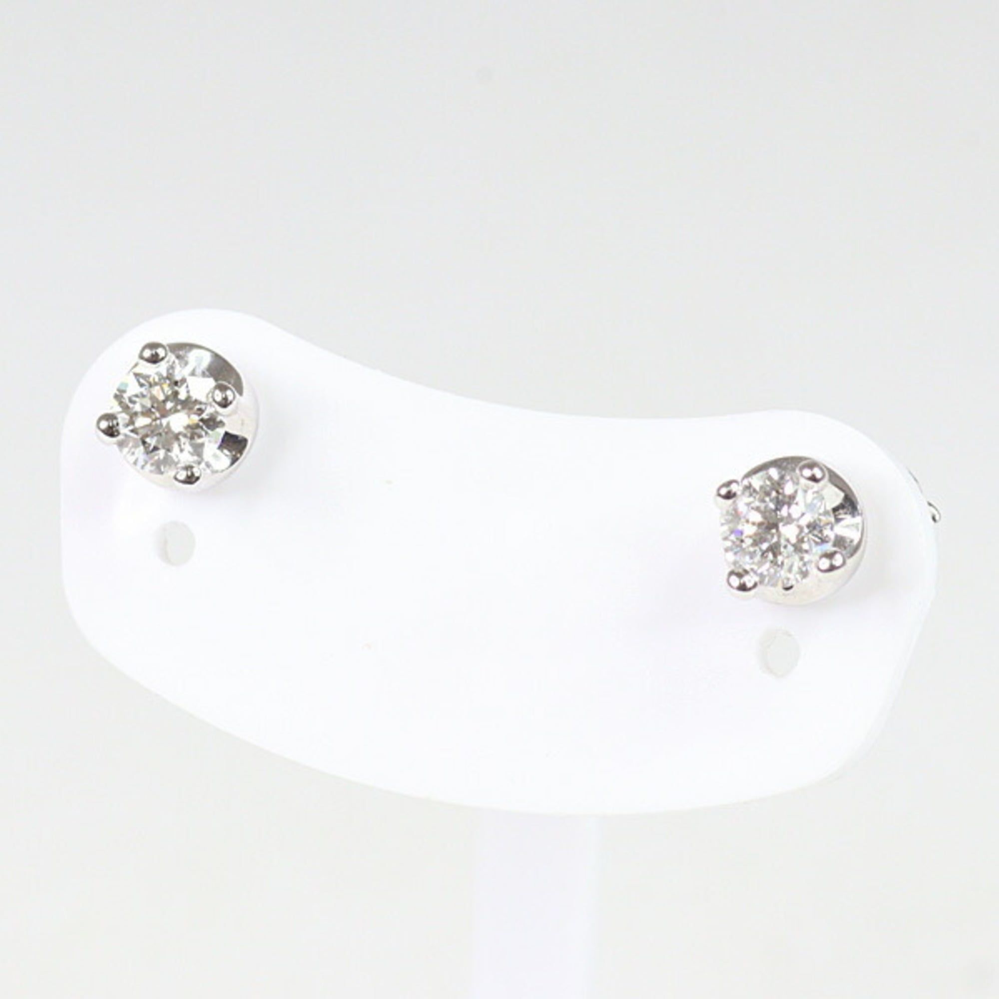 Bvlgari Bulgari Corona Earrings 18KWG Diamond Single 750WG 0.21ct GIA Certificate Finished