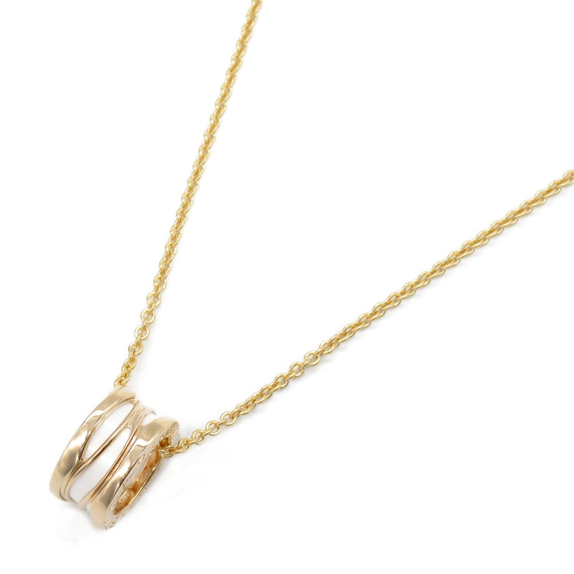 BVLGARI B-zero1 Design Legend Necklace 18KPG (pink gold) ceramic men's women's white