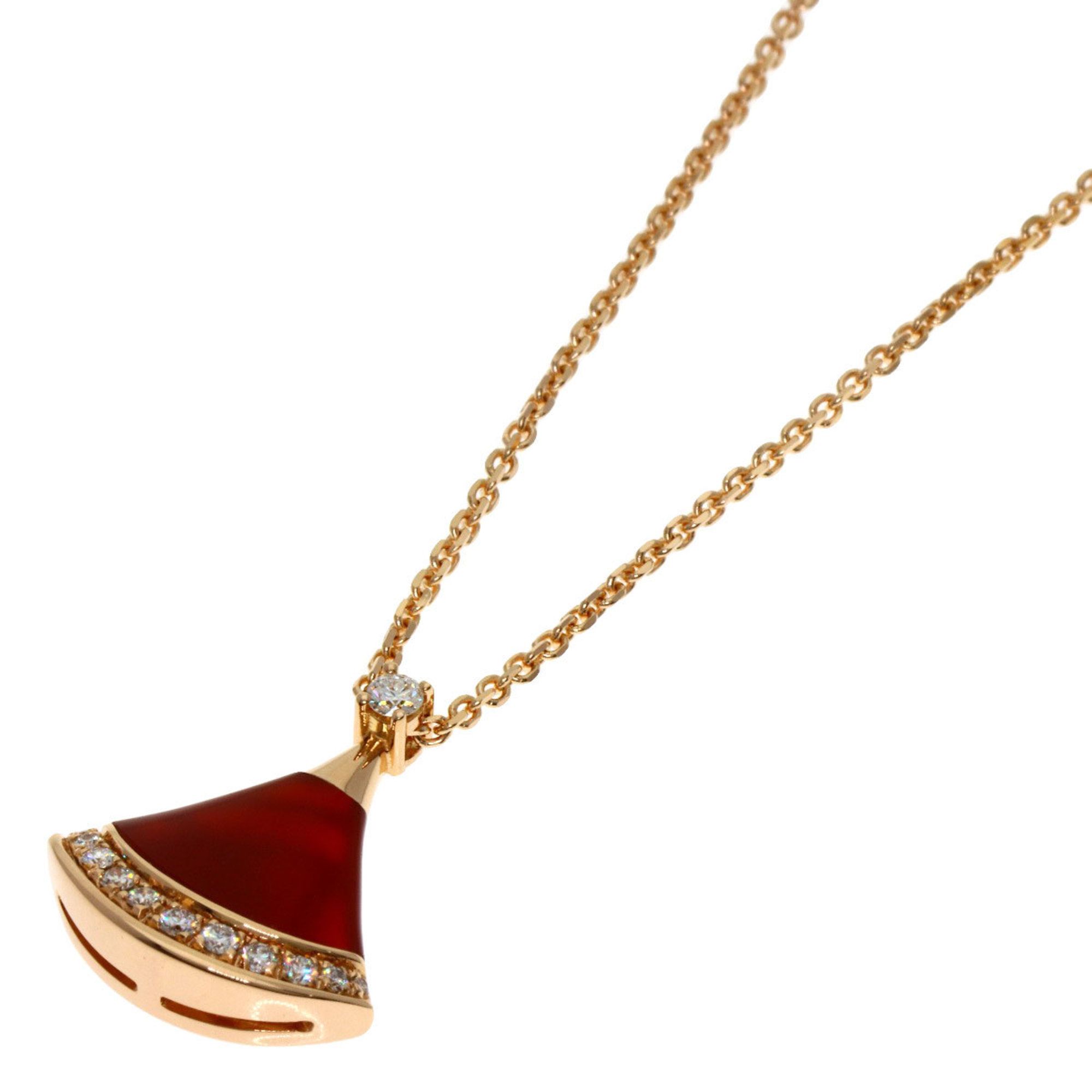 BVLGARI Diva's Dream Carnelian Necklace in 18K Pink Gold for Women