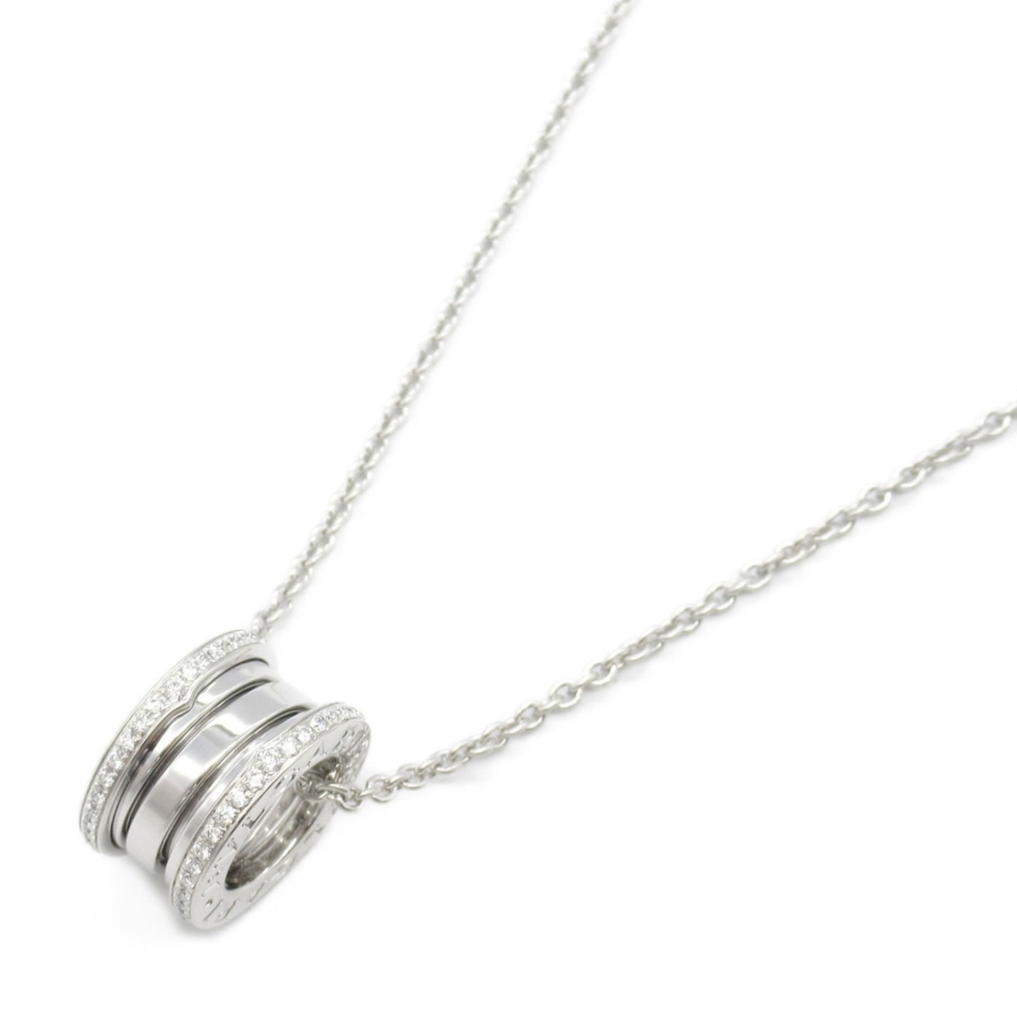 BVLGARI B-zero1 Necklace Diamond 18KWG (White Gold) Men's Women's Clear 350054