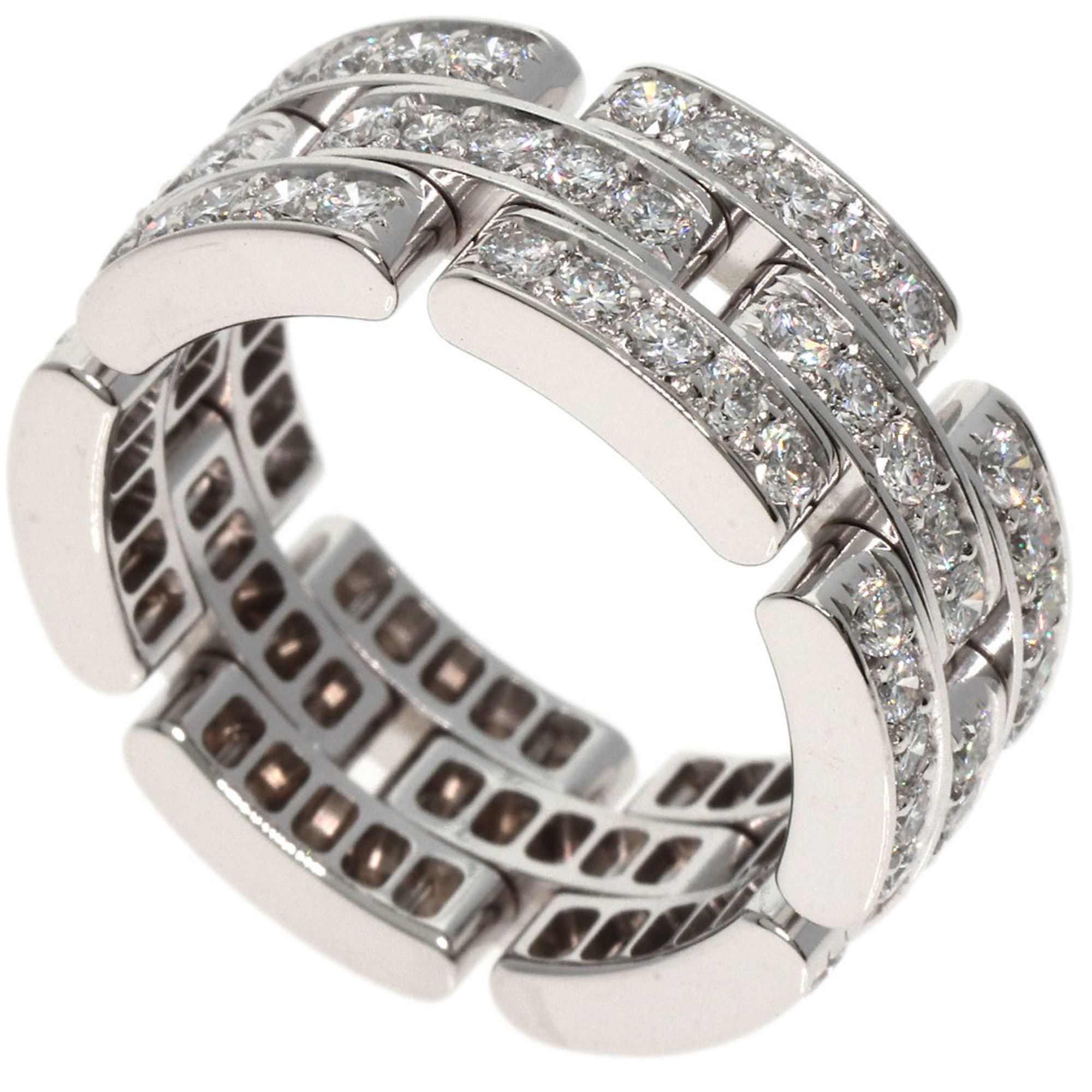Cartier Panthere Full Diamond #51 Ring, K18 White Gold, Women's, CARTIER