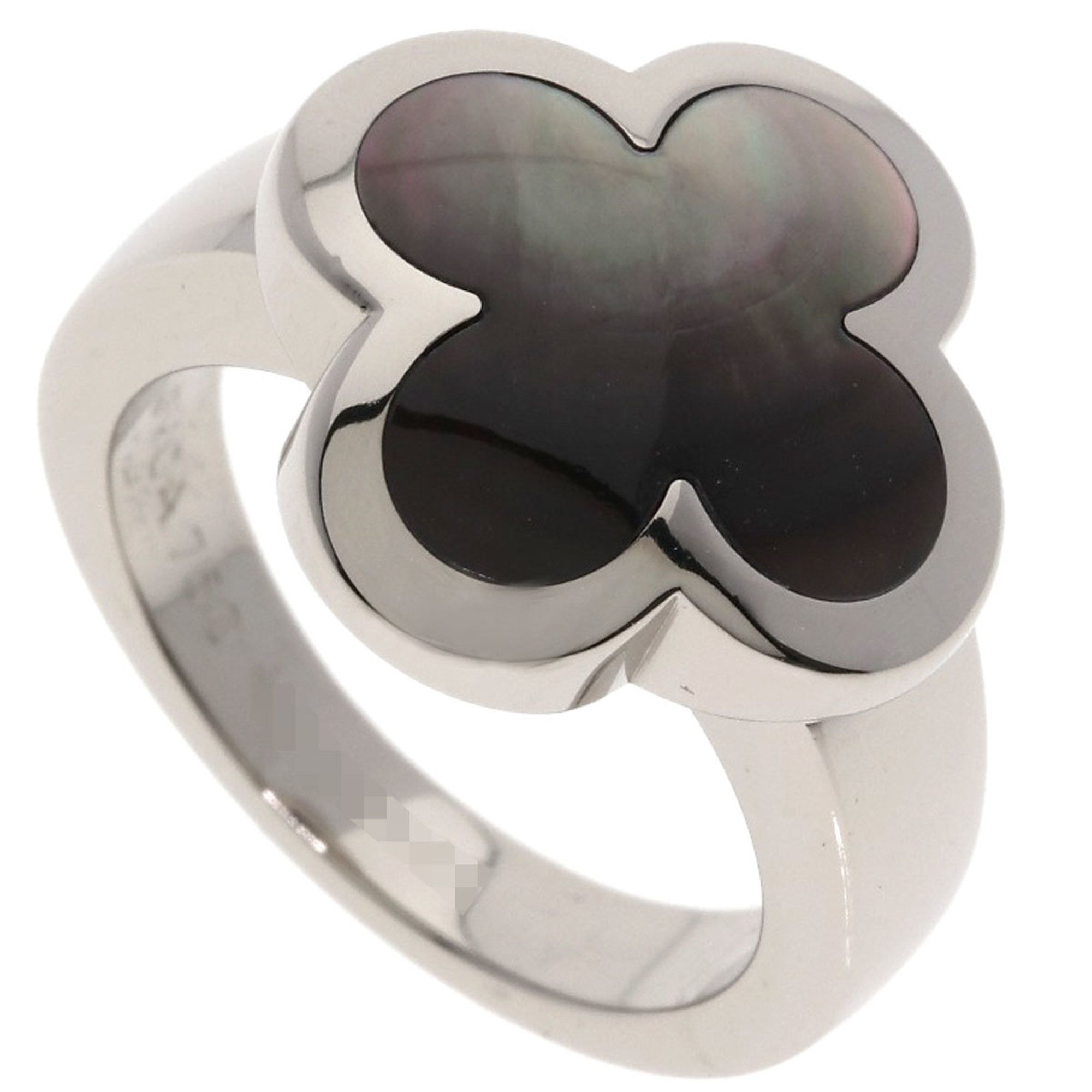 Van Cleef & Arpels Pure Alhambra Shell Ring in 18K White Gold for Women