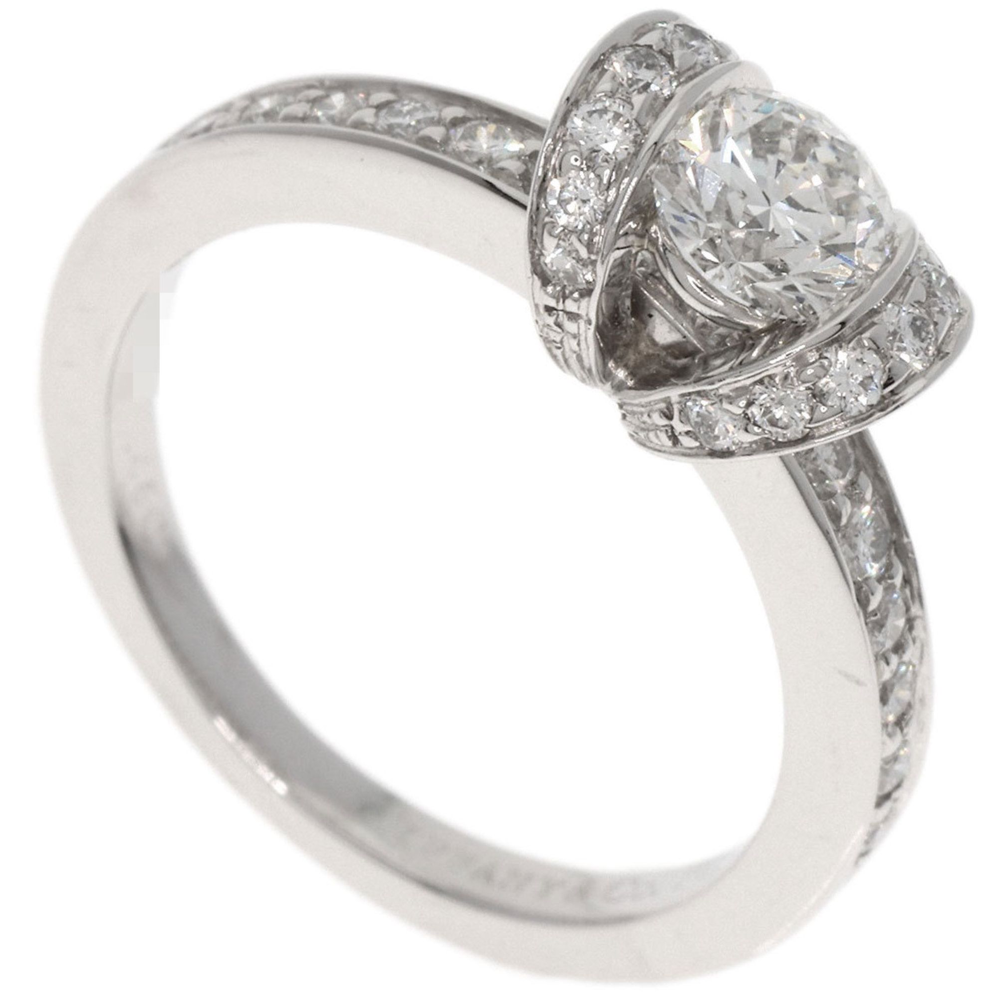Tiffany & Co. Ribbon Diamond I-VVS1-EX Platinum PT950 Ring for Women, TIFFANY