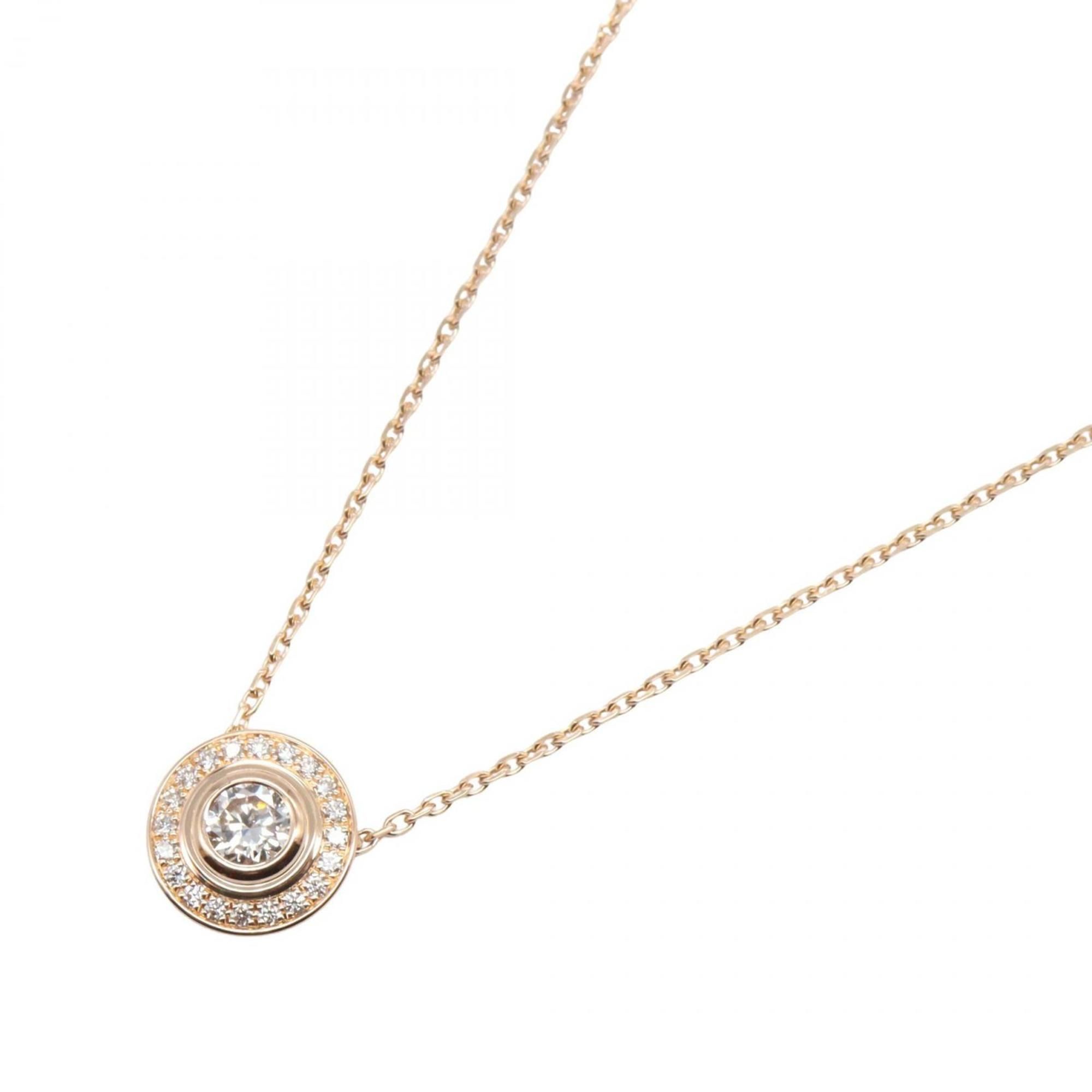 Cartier Amour Necklace with Pavé Diamonds, 18K Pink Gold, Women's, CRN7424314