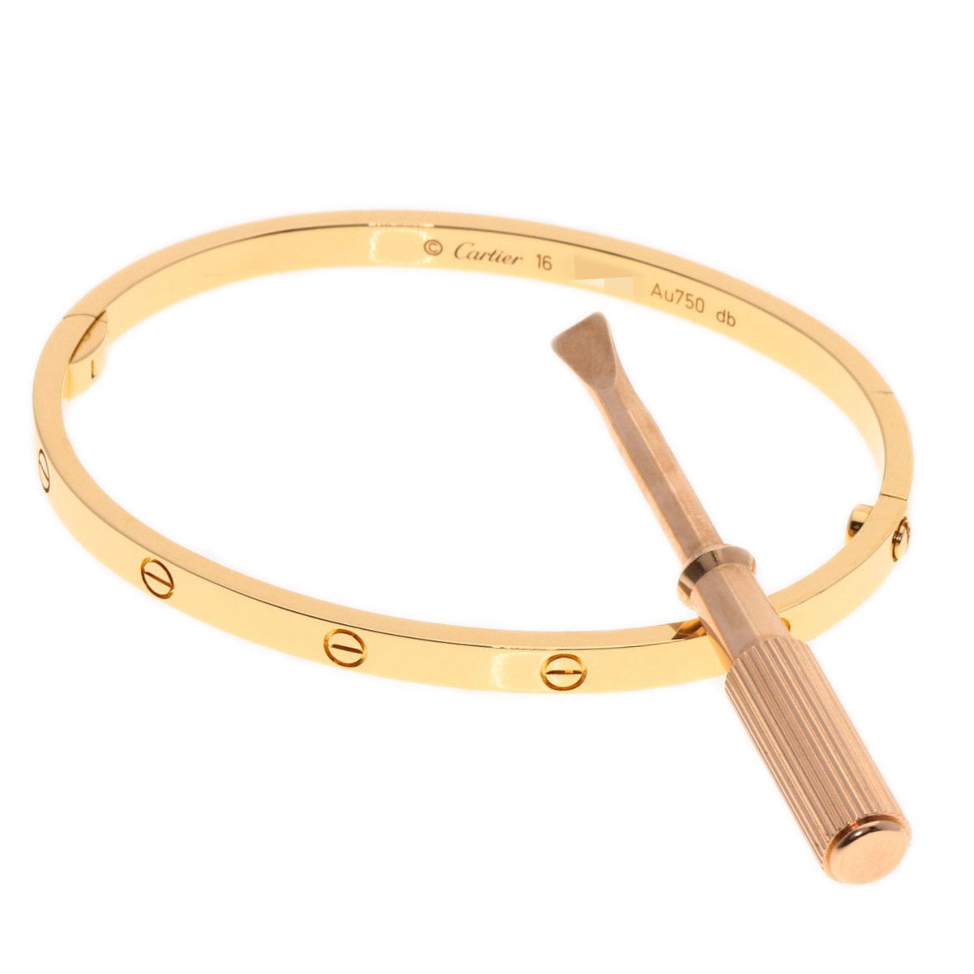 Cartier Love Bracelet SM with Screwdriver #16 18K Pink Gold Women's CARTIER