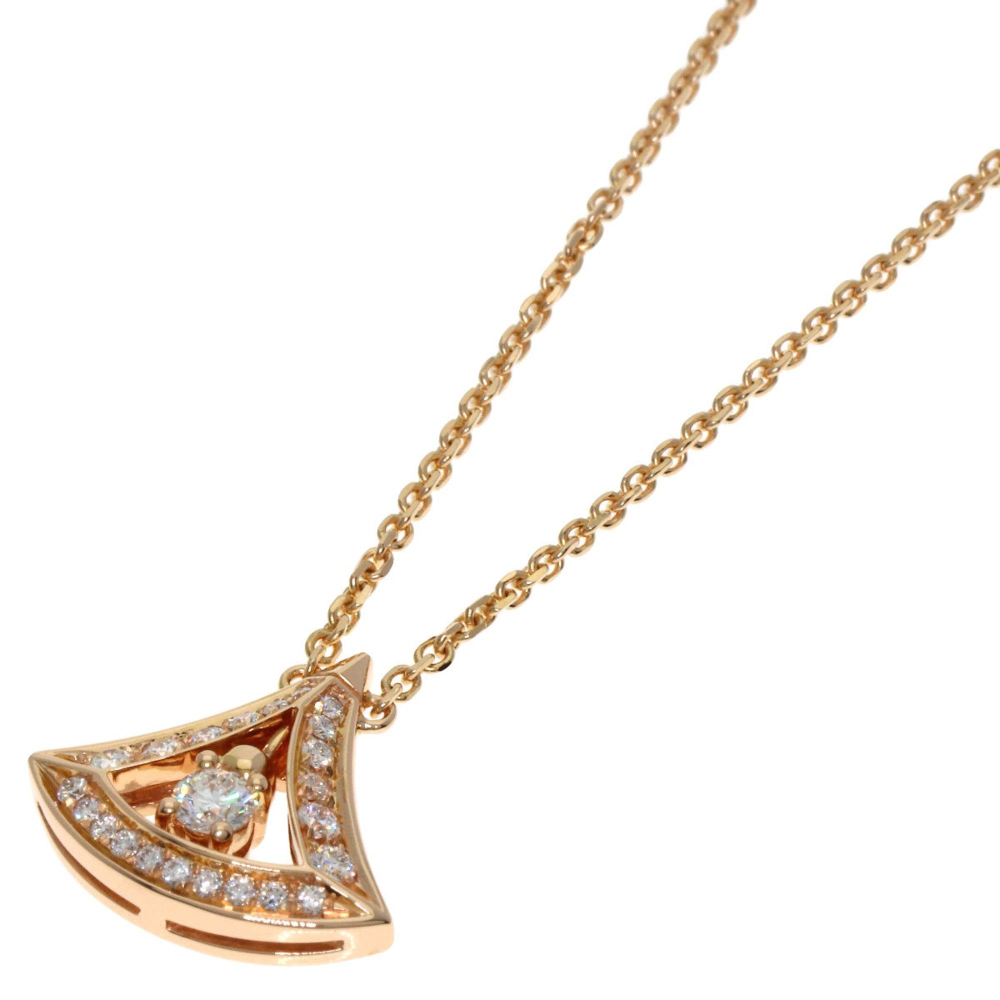 Bvlgari Diva's Dream Diamond Necklace in 18K Pink Gold for Women