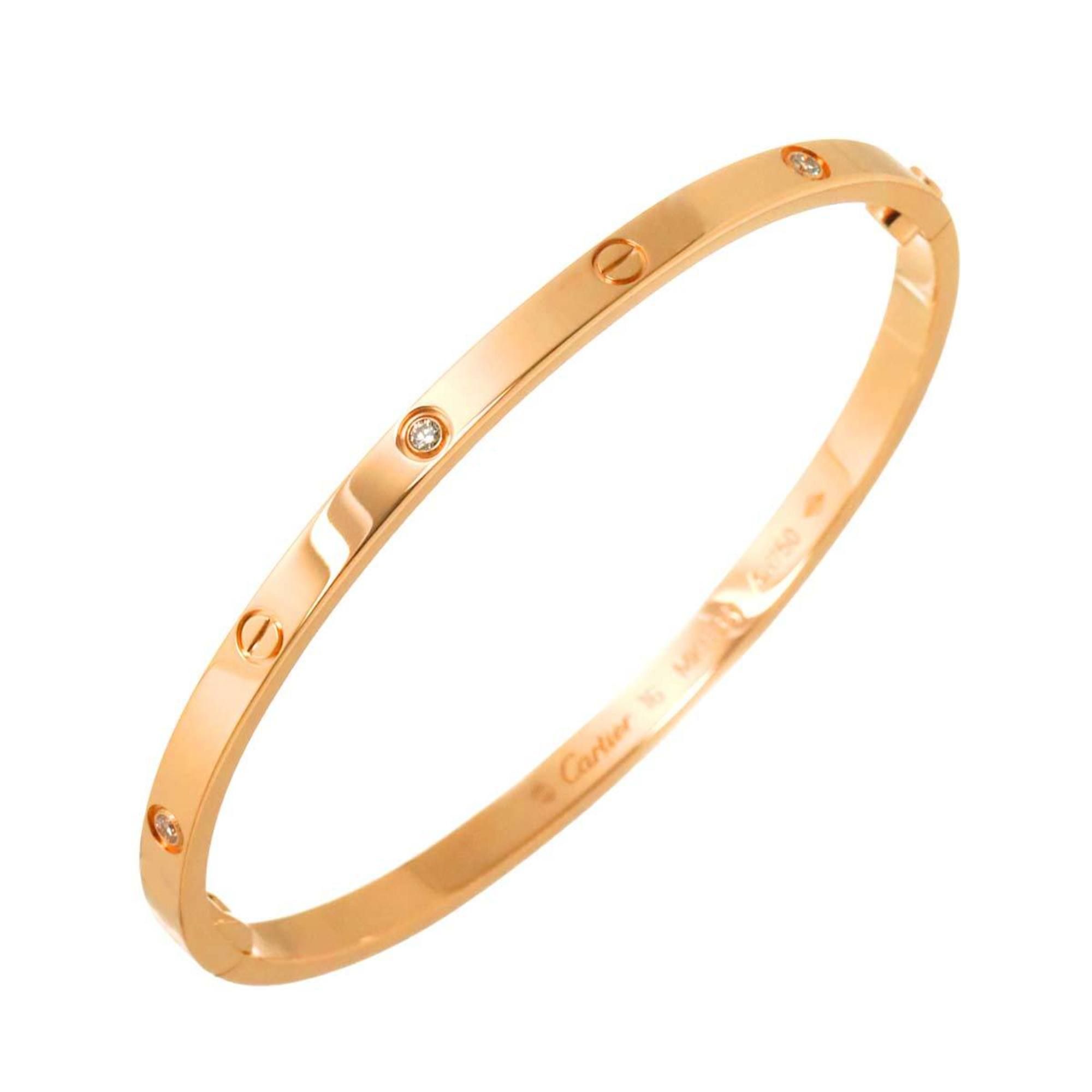 Cartier Love Bracelet, Small, 6 Half Diamonds, #16, 18K PG 750 Bracelet/Bangle