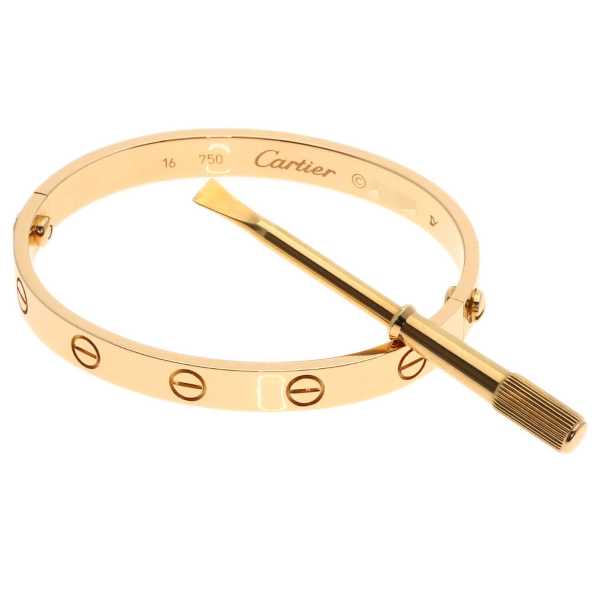Cartier Love Bracelet #16 with Screwdriver, 18K Pink Gold, Women's