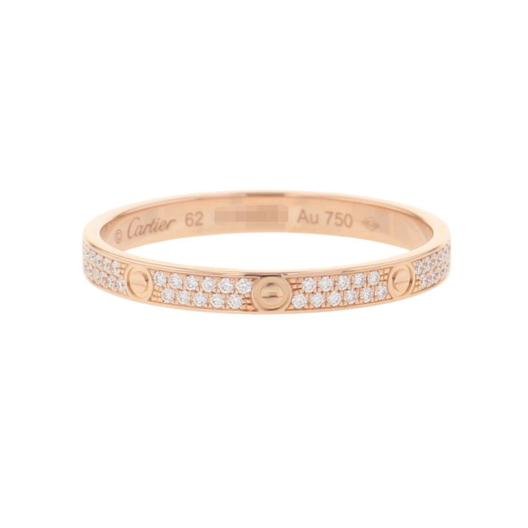 Cartier LOVE Ring, Mini Model, 72 Pavé Diamonds, 0.19ct Total, 18K Gold, Size 62, B4218100