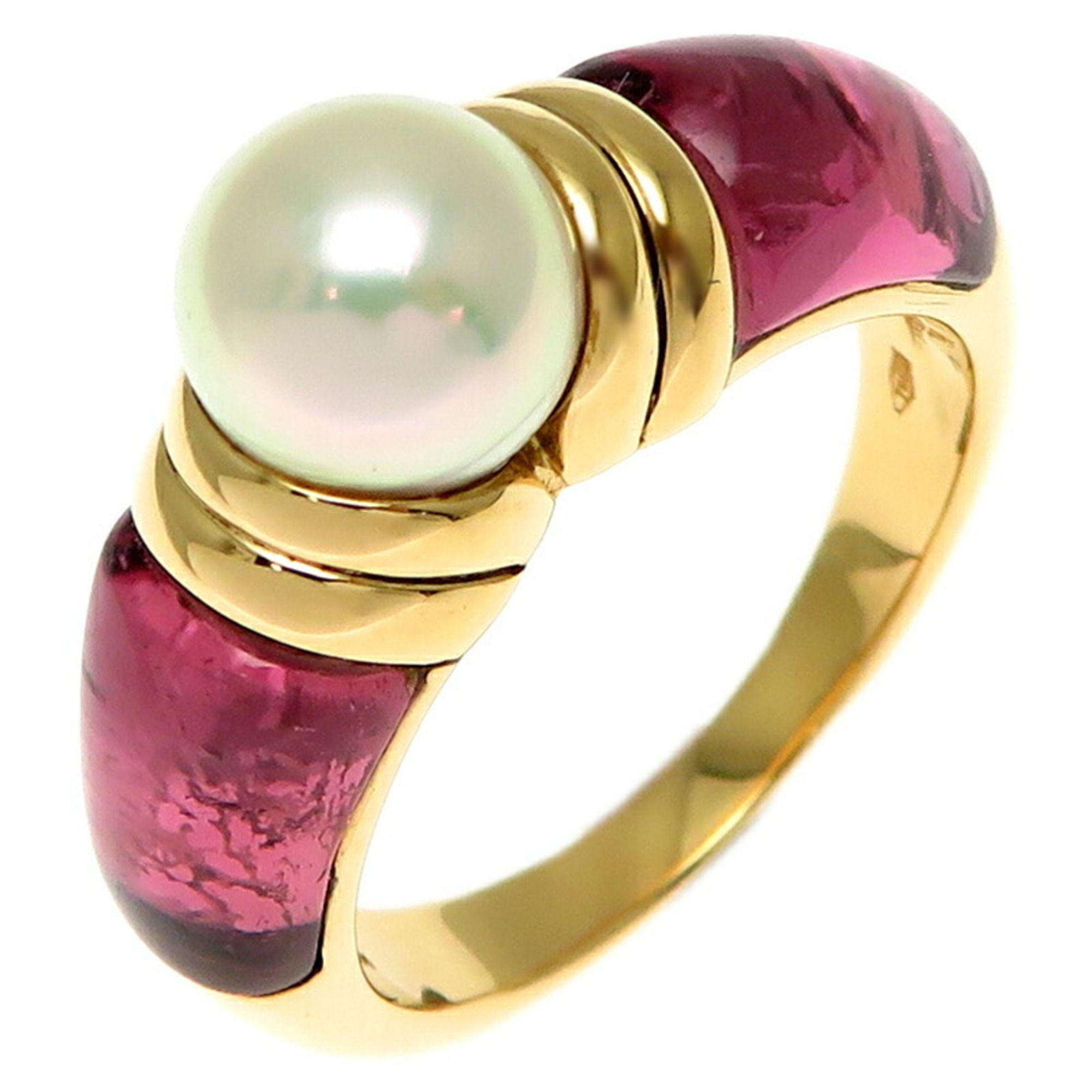 Bvlgari #52 Passo Doppio Ladies Ring, 750 Yellow Gold, Size 12