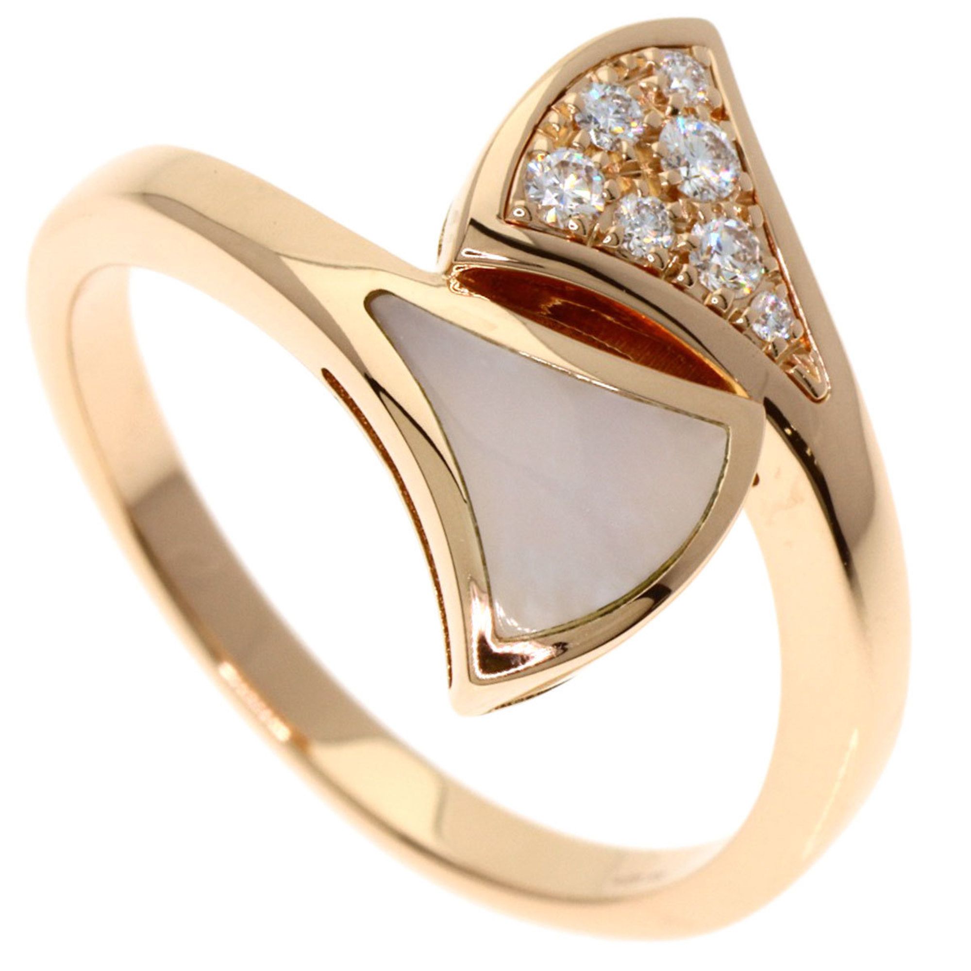 BVLGARI Diva Dream Shell Diamond Ring in 18K Pink Gold for Women