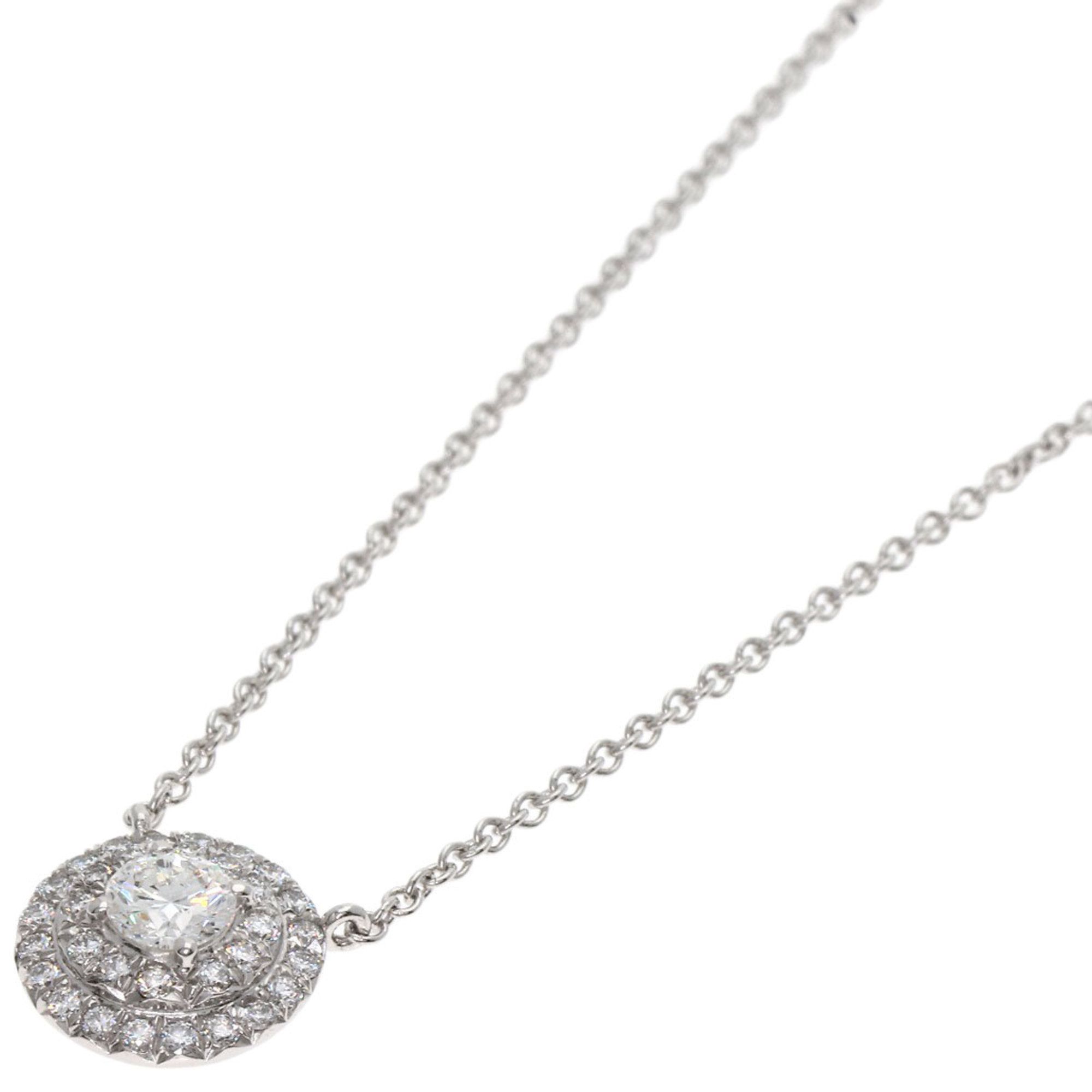 Tiffany Soleste Diamond Necklace in Platinum PT950 for Women. TIFFANY & Co.