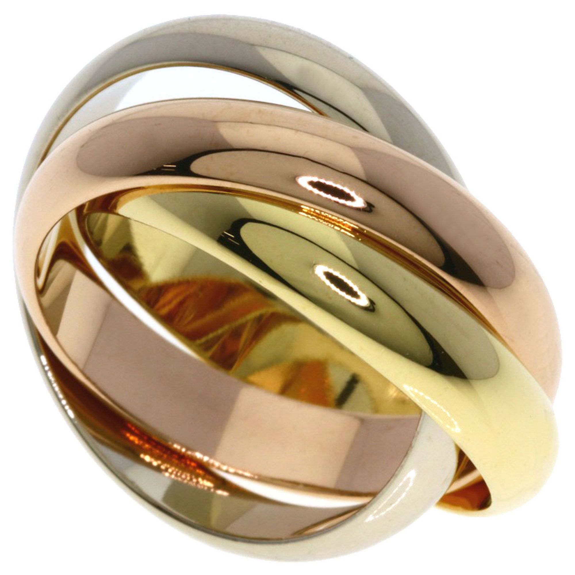 Cartier Trinity #50 Ring, 18K Yellow Gold/18KWG/18KPG, Women's