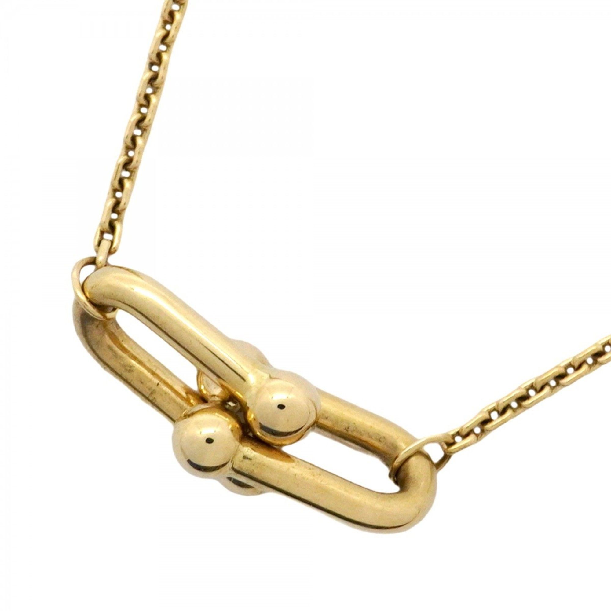 Tiffany necklace hardware double link 18KYG yellow gold ladies