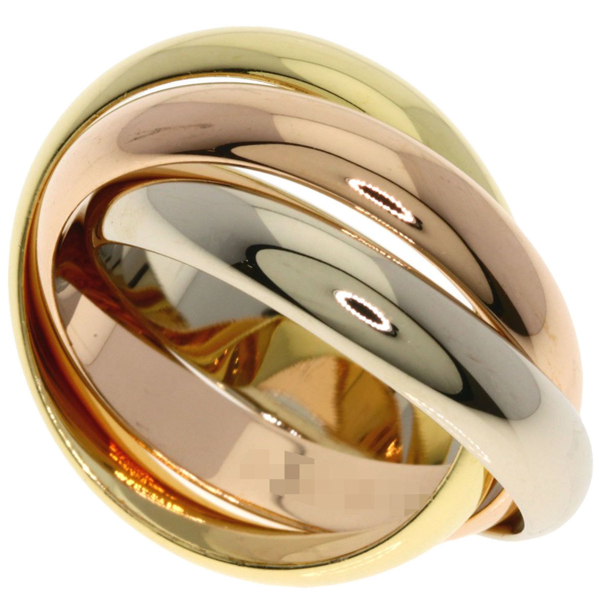 Cartier Trinity #48 Ring, 18K Yellow Gold/18KWG/18KPG, Women's