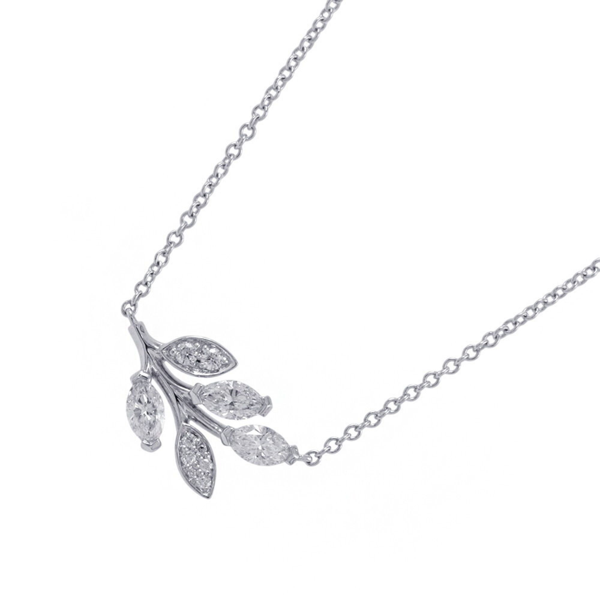 Tiffany Necklace Victoria Diamond Branch Pendant 0.31ct Total Pt950 Platinum 66960803 & Co.