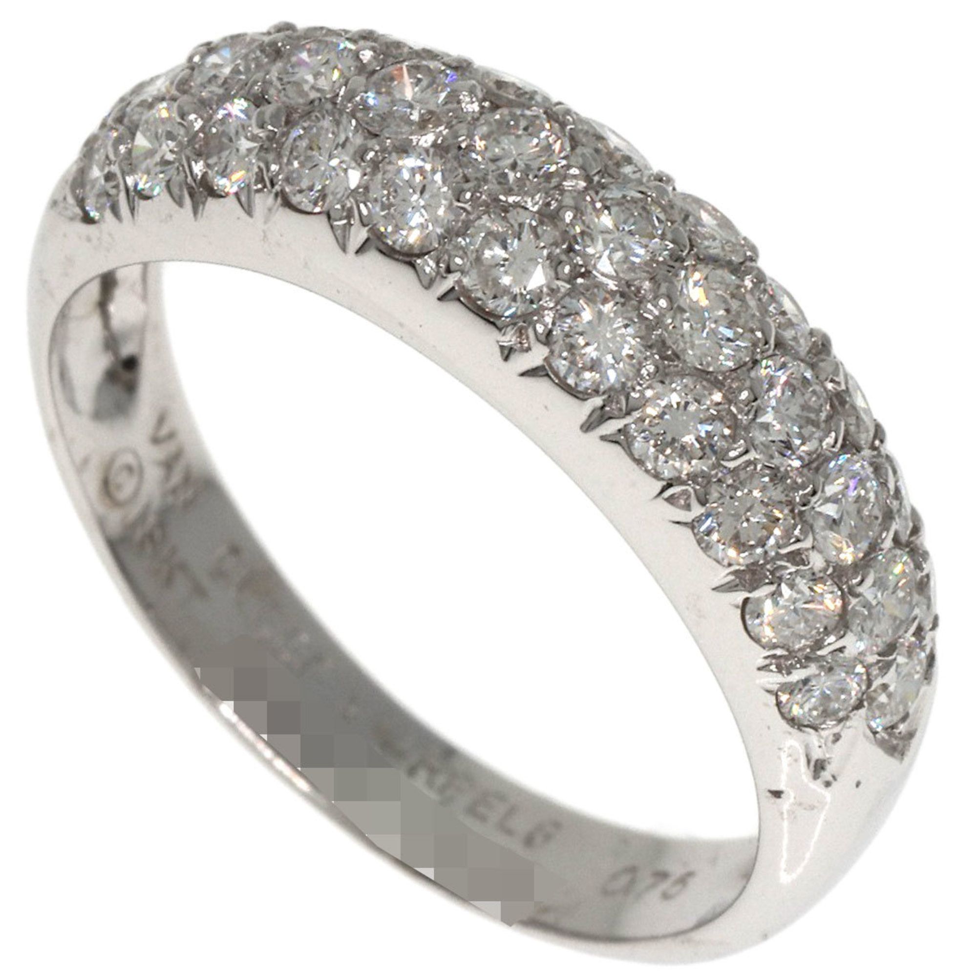 Van Cleef & Arpels Pavé Diamond Ring in 18K White Gold for Women